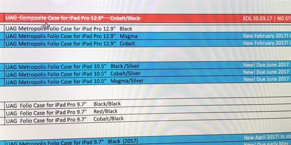蘋果10.5寸新iPad Pro曝光：A10X處理器、窄邊