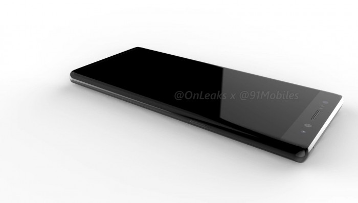 Galaxy Note 8高清渲染圖曝光：指紋傳感器位于雙攝像頭右側(cè)