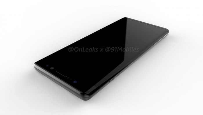 Galaxy Note 8高清渲染圖曝光：指紋傳感器位于雙攝像頭右側(cè)