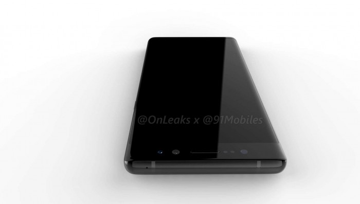 Galaxy Note 8高清渲染圖曝光：指紋傳感器位于雙攝像頭右側(cè)