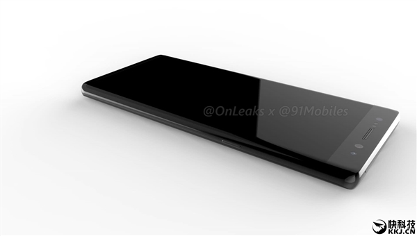 6100元！三星Note8高清3D外形照曝光：后指紋/雙攝凸起