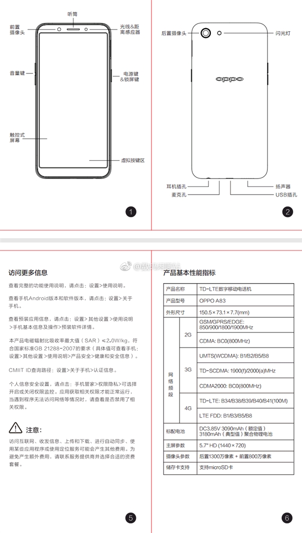 OPPO全面屏新機A83曝光:指紋去無蹤