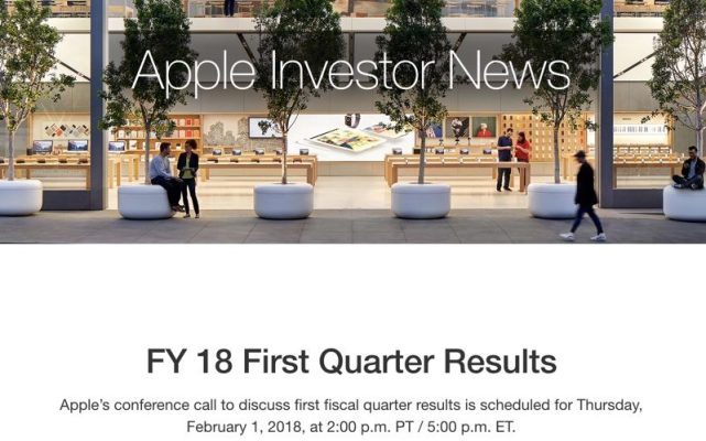 蘋果2月2日發(fā)布財報 將公布iPhone X銷量