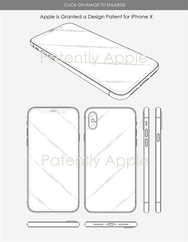 蘋(píng)果拿下iPhone X設(shè)計(jì)專利:“劉海屏”別輕易抄