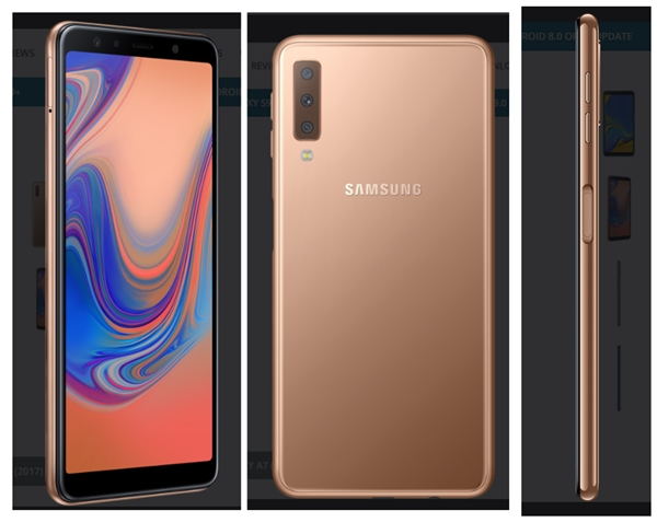 三星發(fā)布2018款Galaxy A7新機：2400萬后置三攝、側(cè)指紋