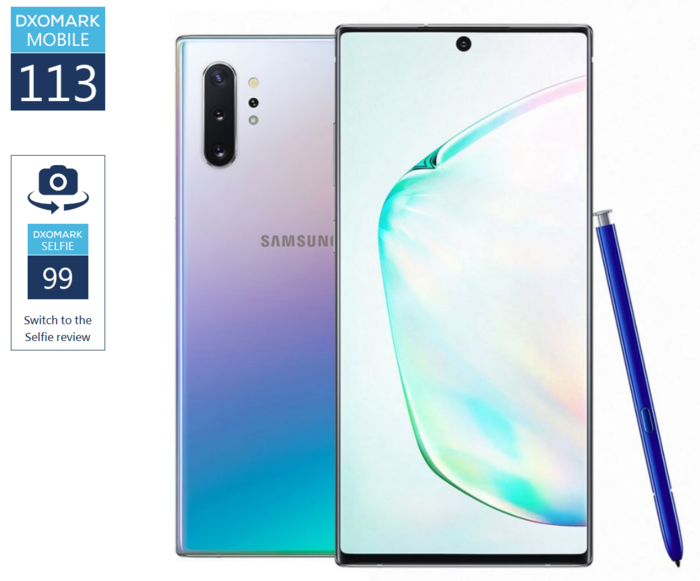 DxOMark排名更新，三星Note10+得分113全球第一
