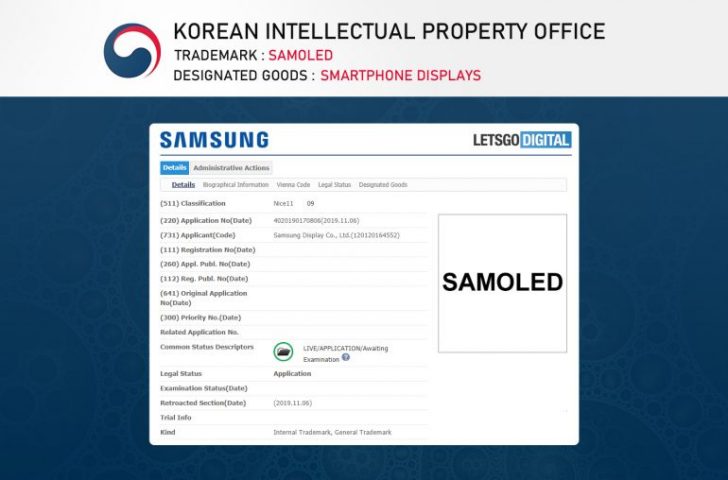 全新屏幕技術(shù)來了？三星顯示器申請SAMOLED商標(biāo)