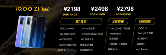 iQOO Z1正式發(fā)布，售價(jià)2198元起