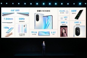 最輕薄的5G手機，榮耀V40輕奢版2999元起售